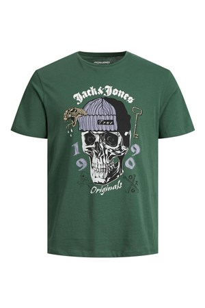Jack Jones Erkek T-Shirt 12205684 Trekking Green
