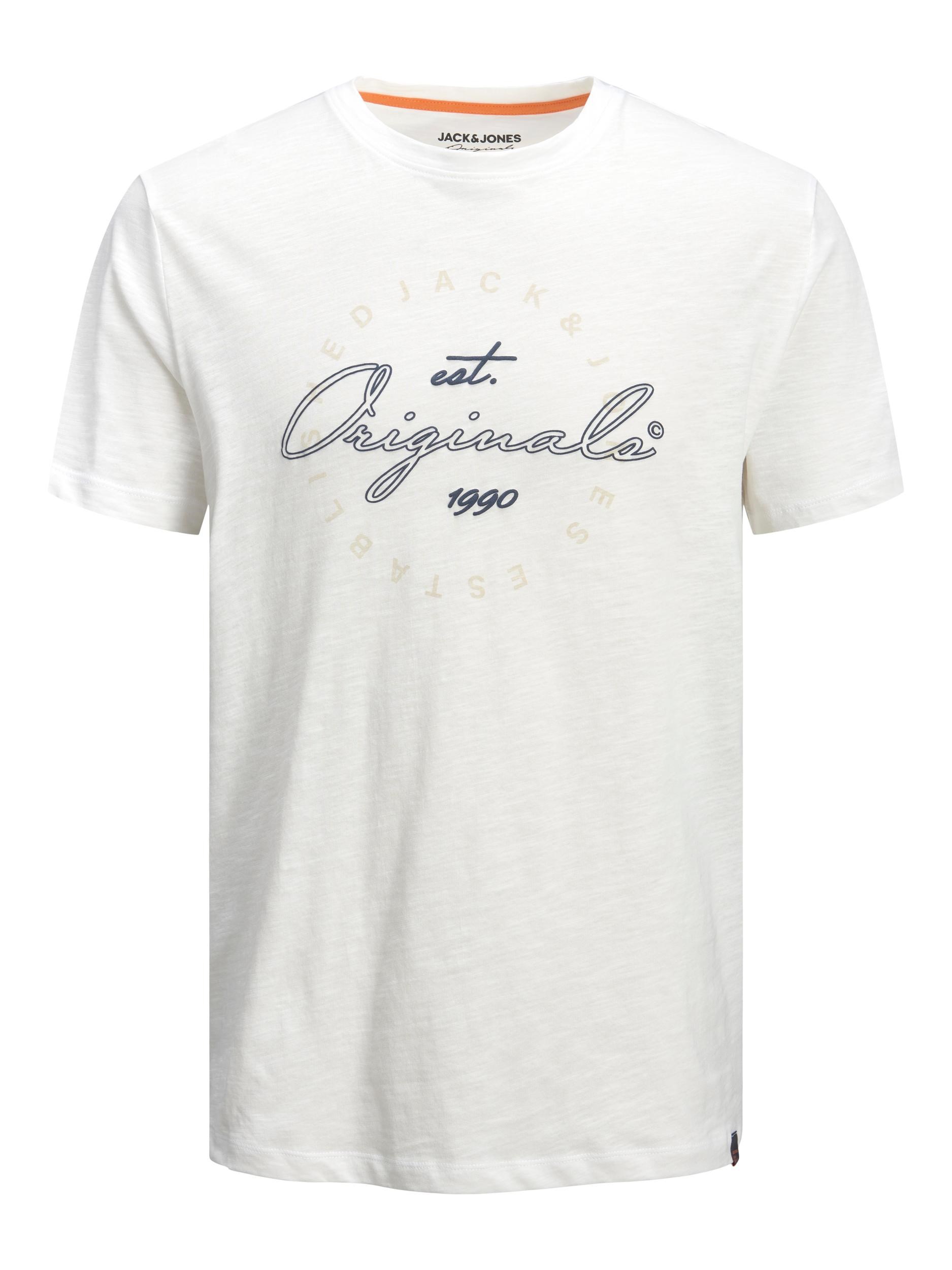 Jack Jones Erkek T-Shirt 12205789 Cloud Dancer