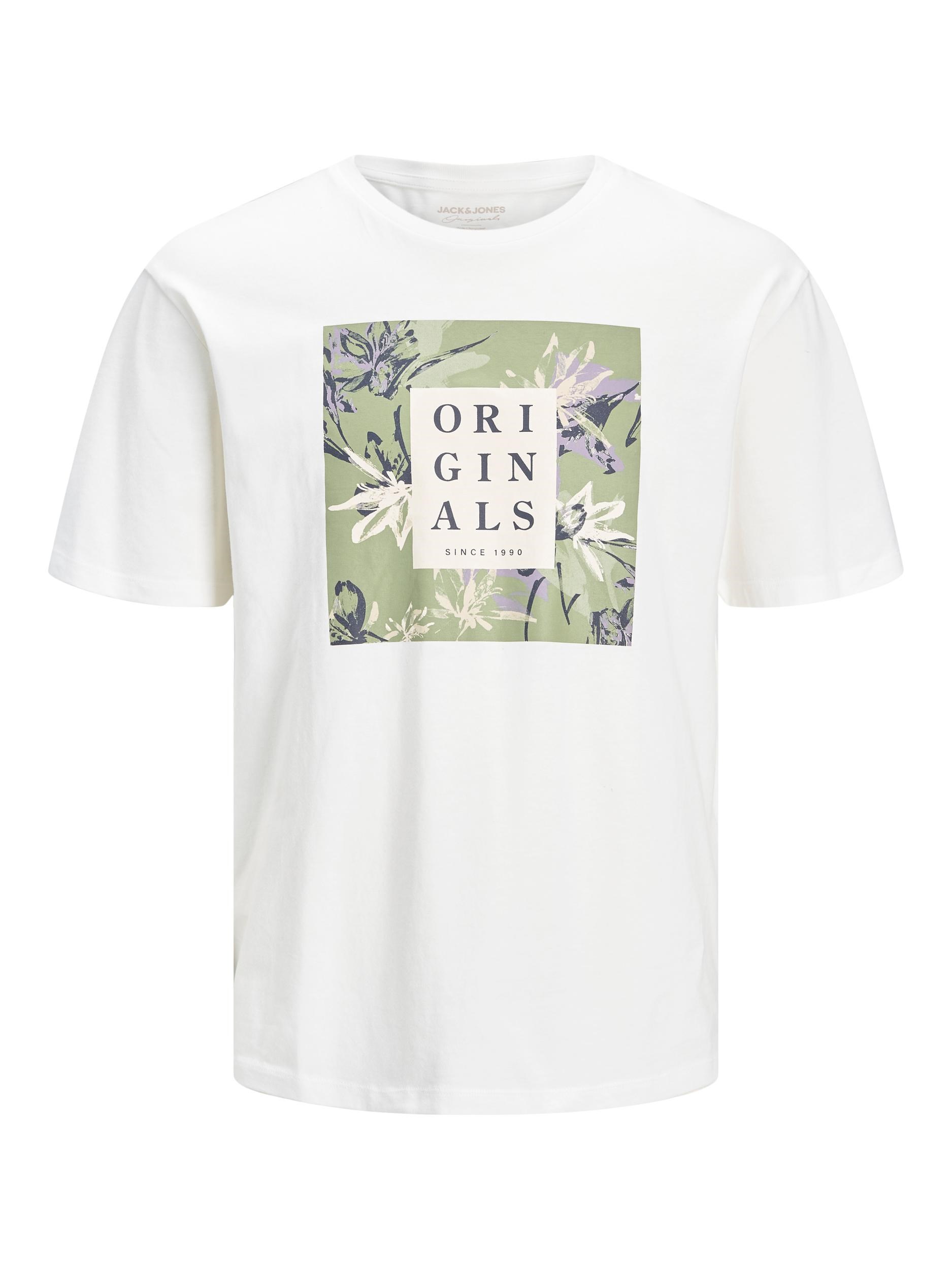 Jack Jones Erkek T-Shirt 12205874 Cloud Dancer