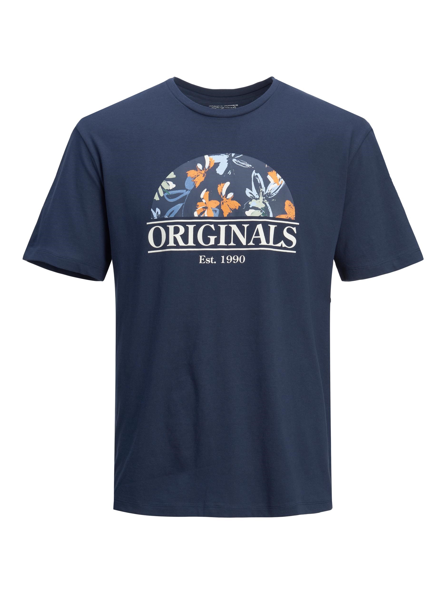 Jack Jones Erkek T-Shirt 12205874 Navy Blazer