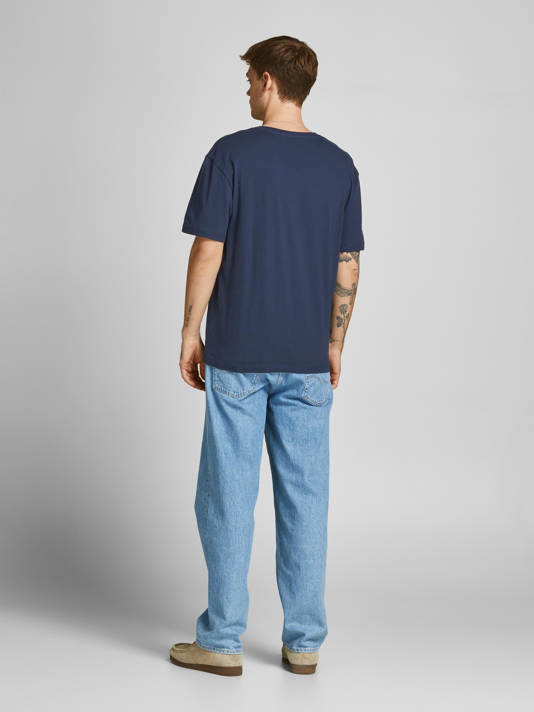 Jack Jones Erkek T-Shirt 12205874 Navy Blazer