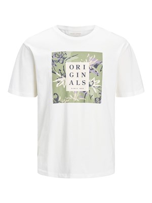 Jack Jones Erkek T-Shirt 12205874 Cloud Dancer