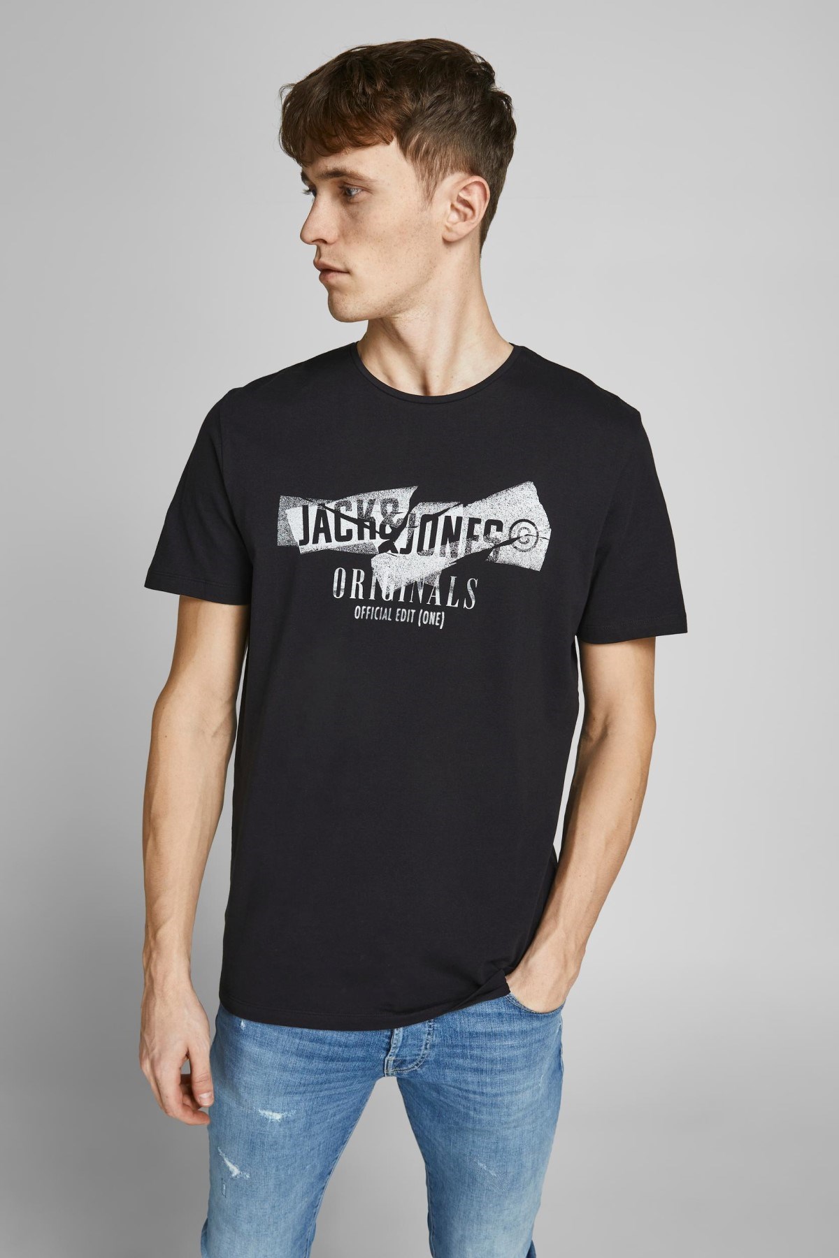 Jack Jones Erkek T-Shirt 12205944 Black