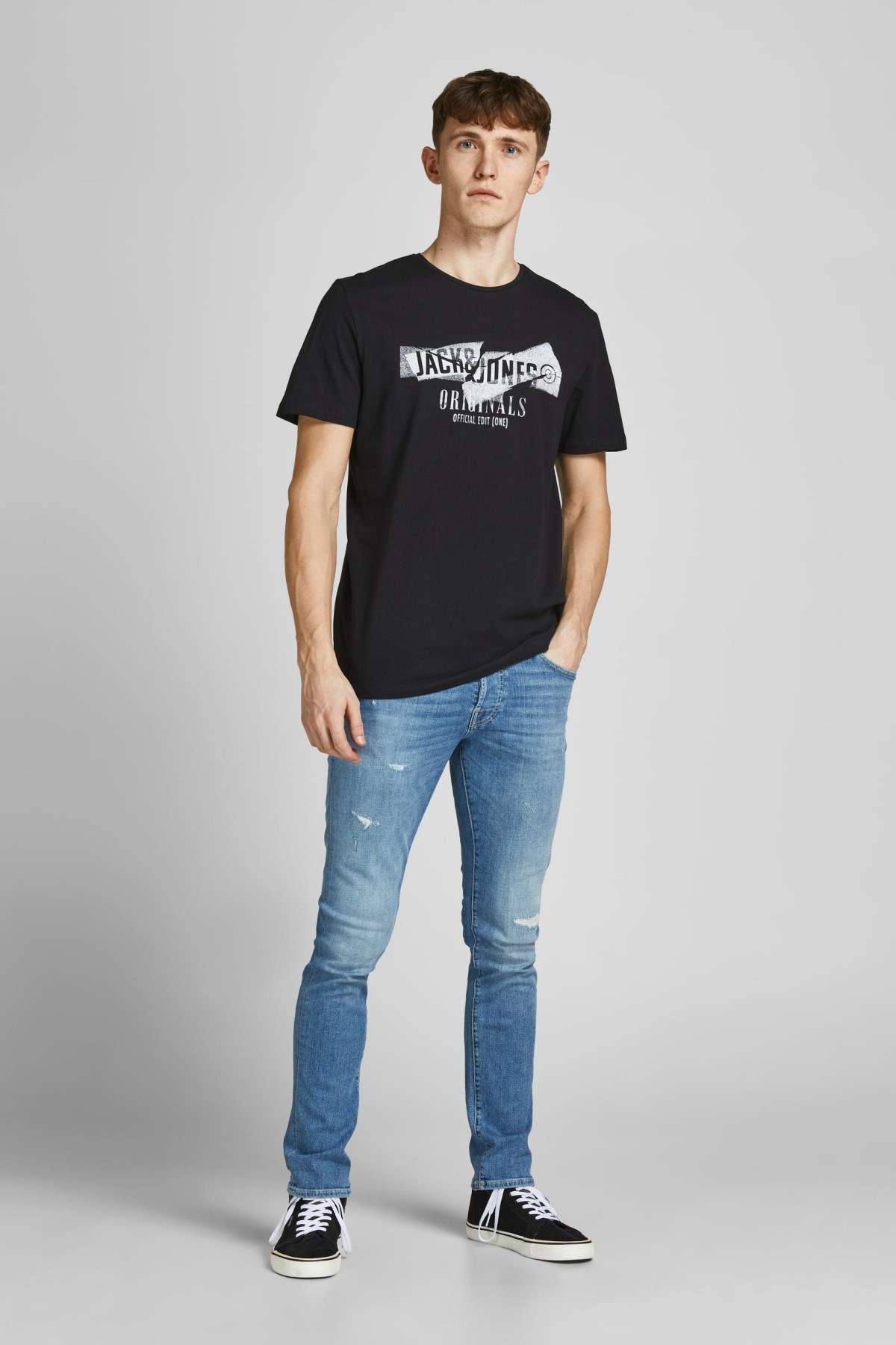 Jack Jones Erkek T-Shirt 12205944 Black