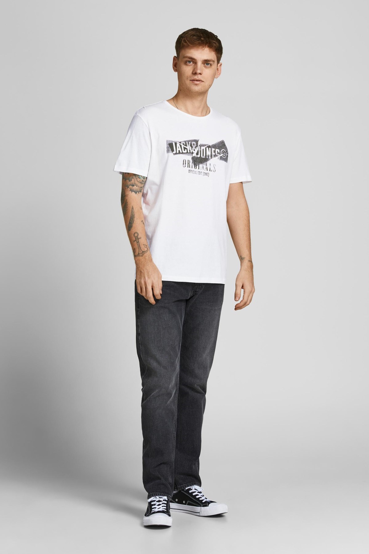 Jack Jones Erkek T-Shirt 12205944 Cloud Dancer