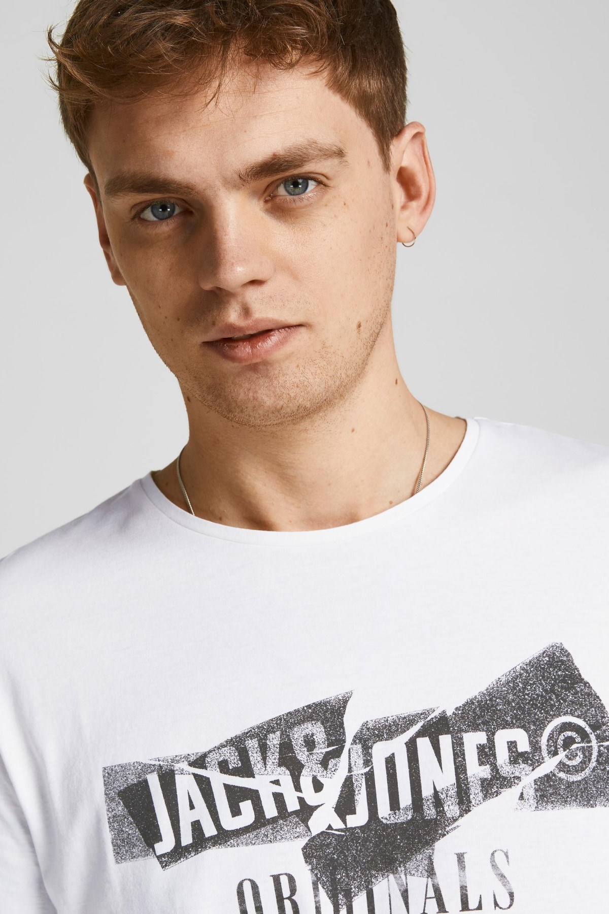Jack Jones Erkek T-Shirt 12205944 Cloud Dancer