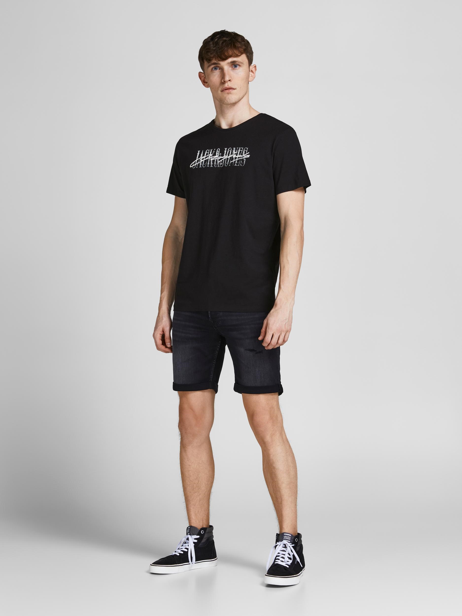 Jack Jones Erkek T-Shirt 12205957 Black