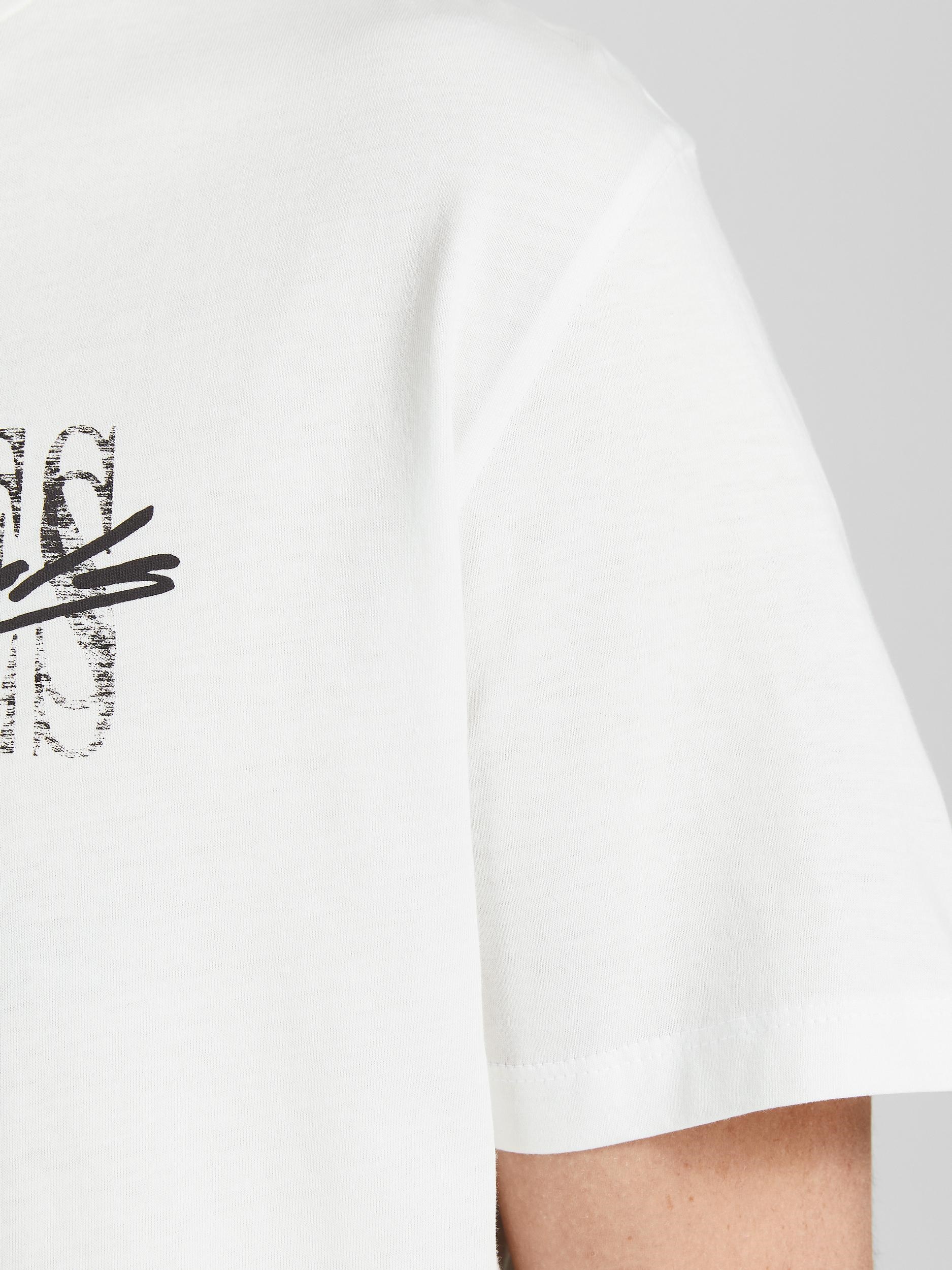 Jack Jones Erkek T-Shirt 12205957 Cloud Dancer