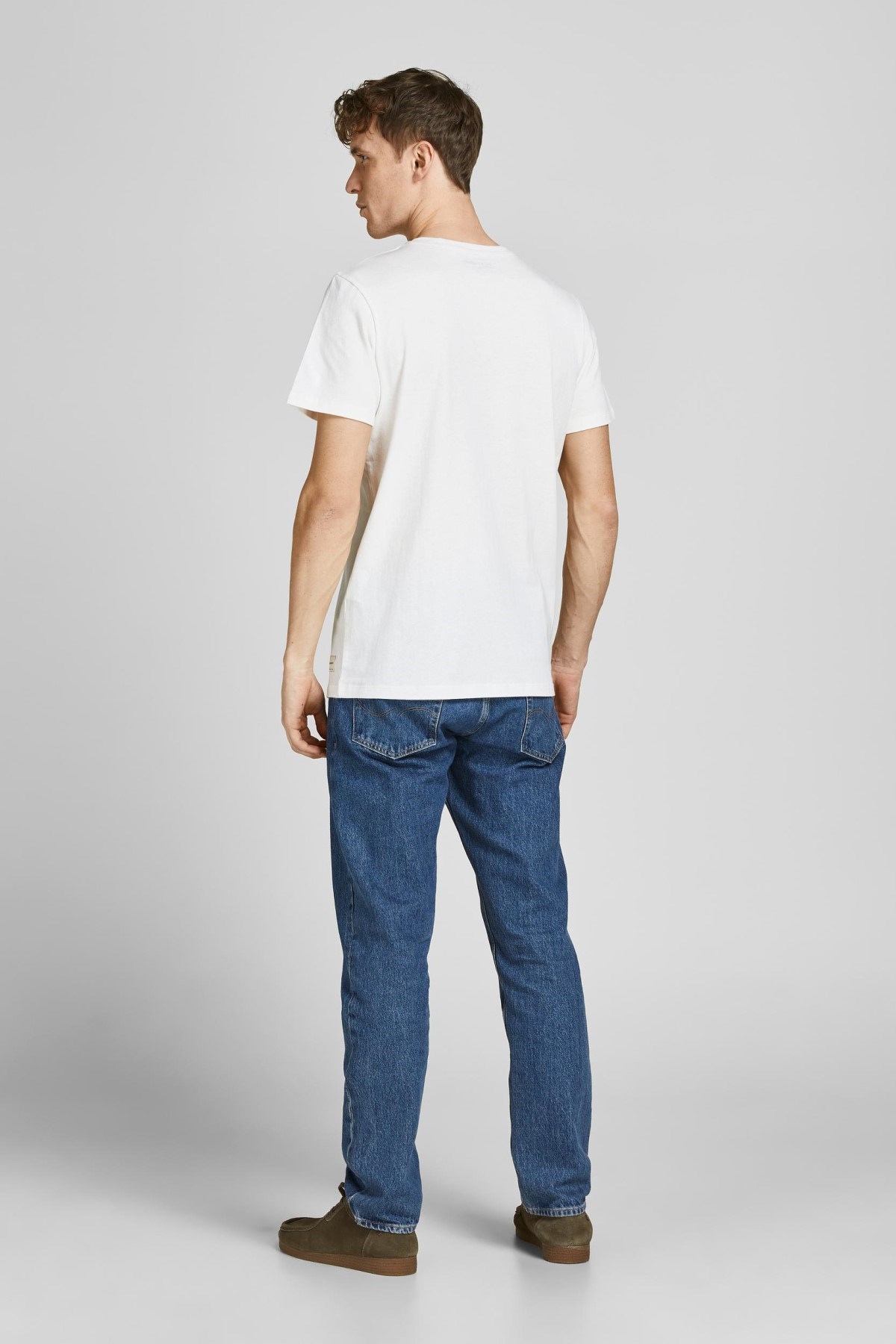 Jack Jones Erkek T-Shirt 12207474 Cloud Dancer