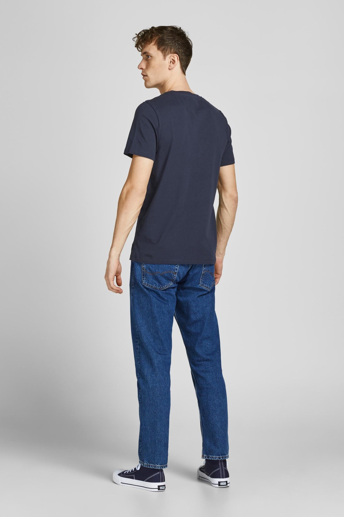 Jack Jones Erkek T-Shirt 12207474 Navy Blazer