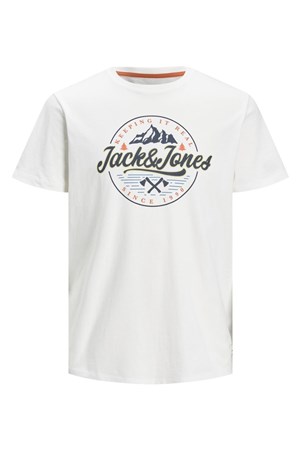 Jack Jones Erkek T-Shirt 12207474 Cloud Dancer