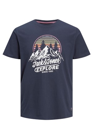 Jack Jones Erkek T-Shirt 12207474 Navy Blazer