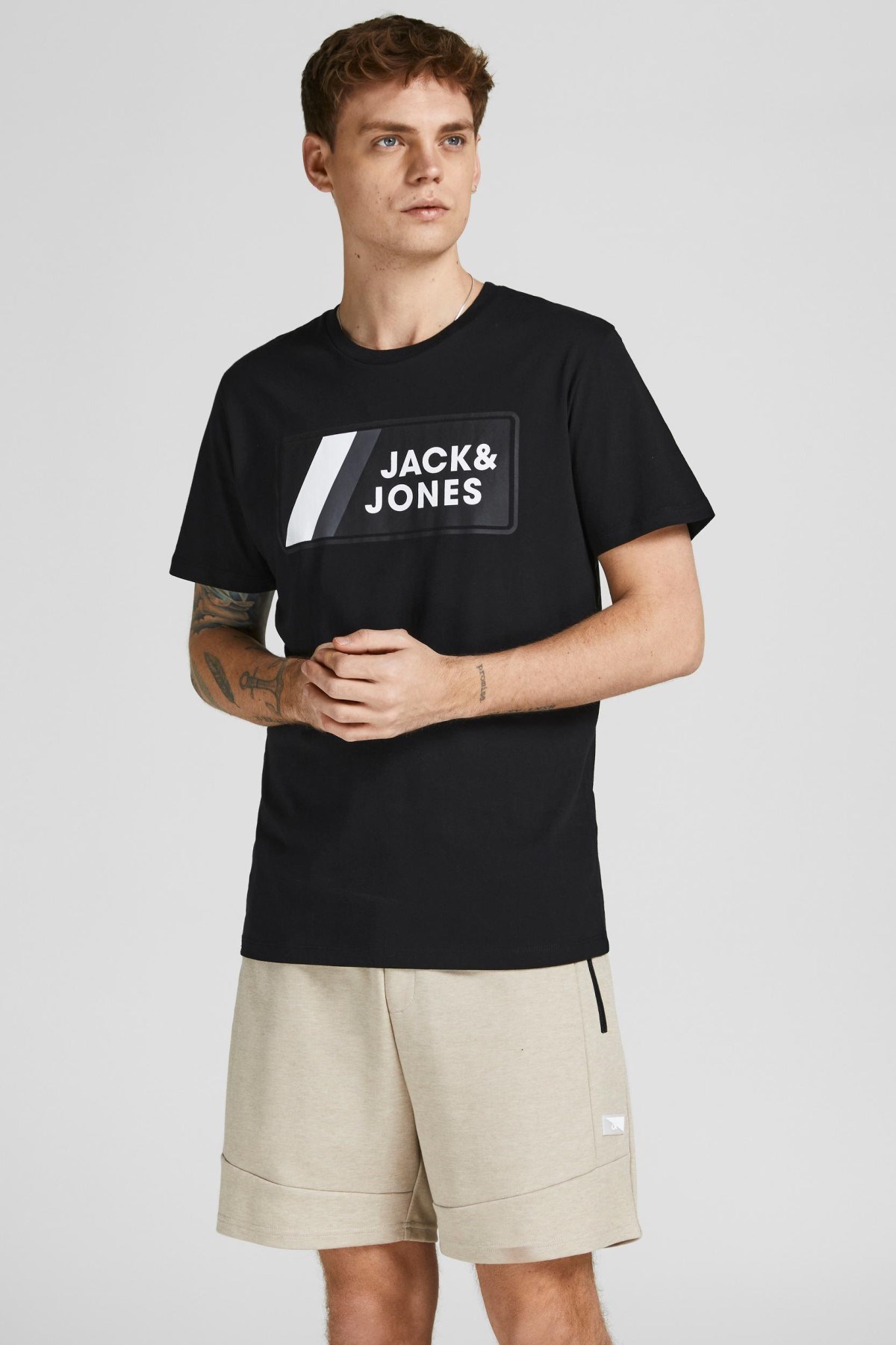 Jack Jones Erkek T-Shirt 12207493 Black