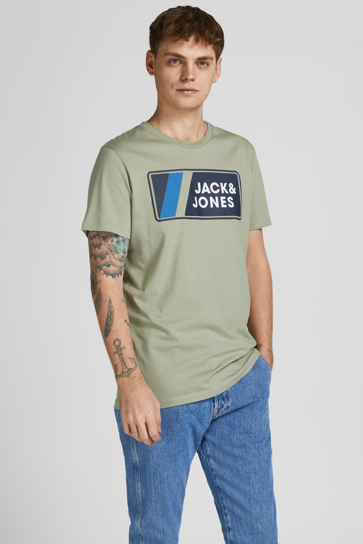 Jack Jones Erkek T-Shirt 12207493 Tea