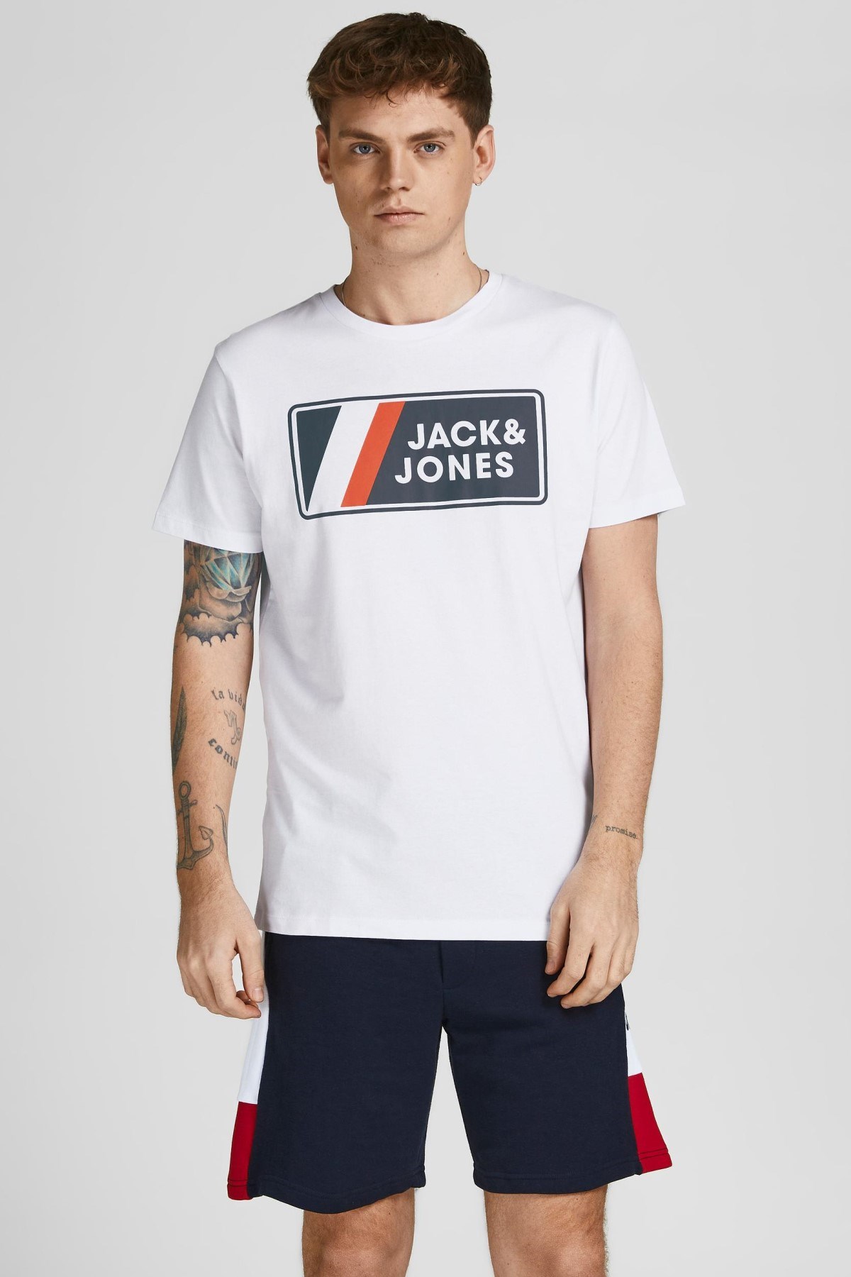 Jack Jones Erkek T-Shirt 12207493 White