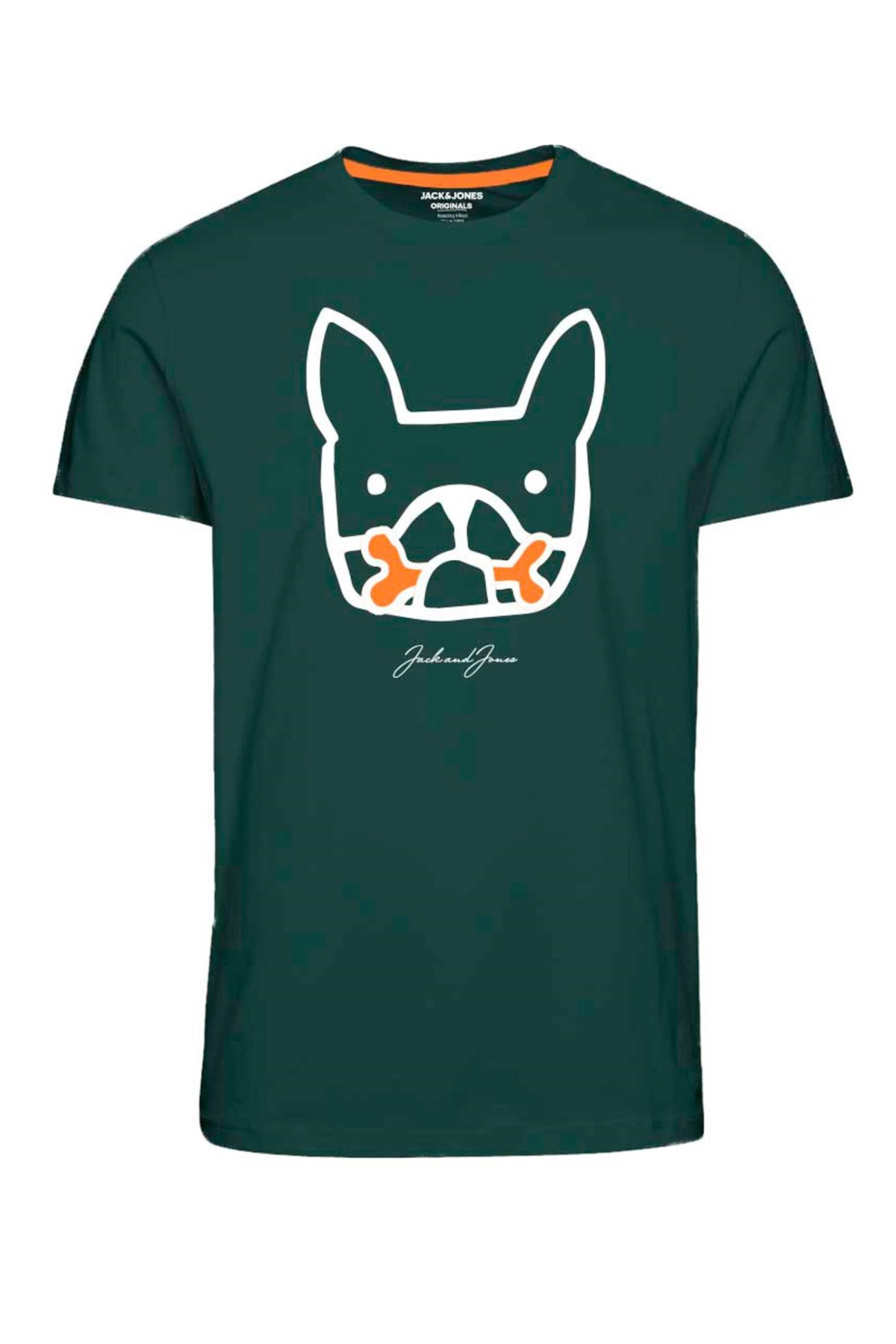Jack Jones Erkek T-Shirt 12207693 Trekking Green