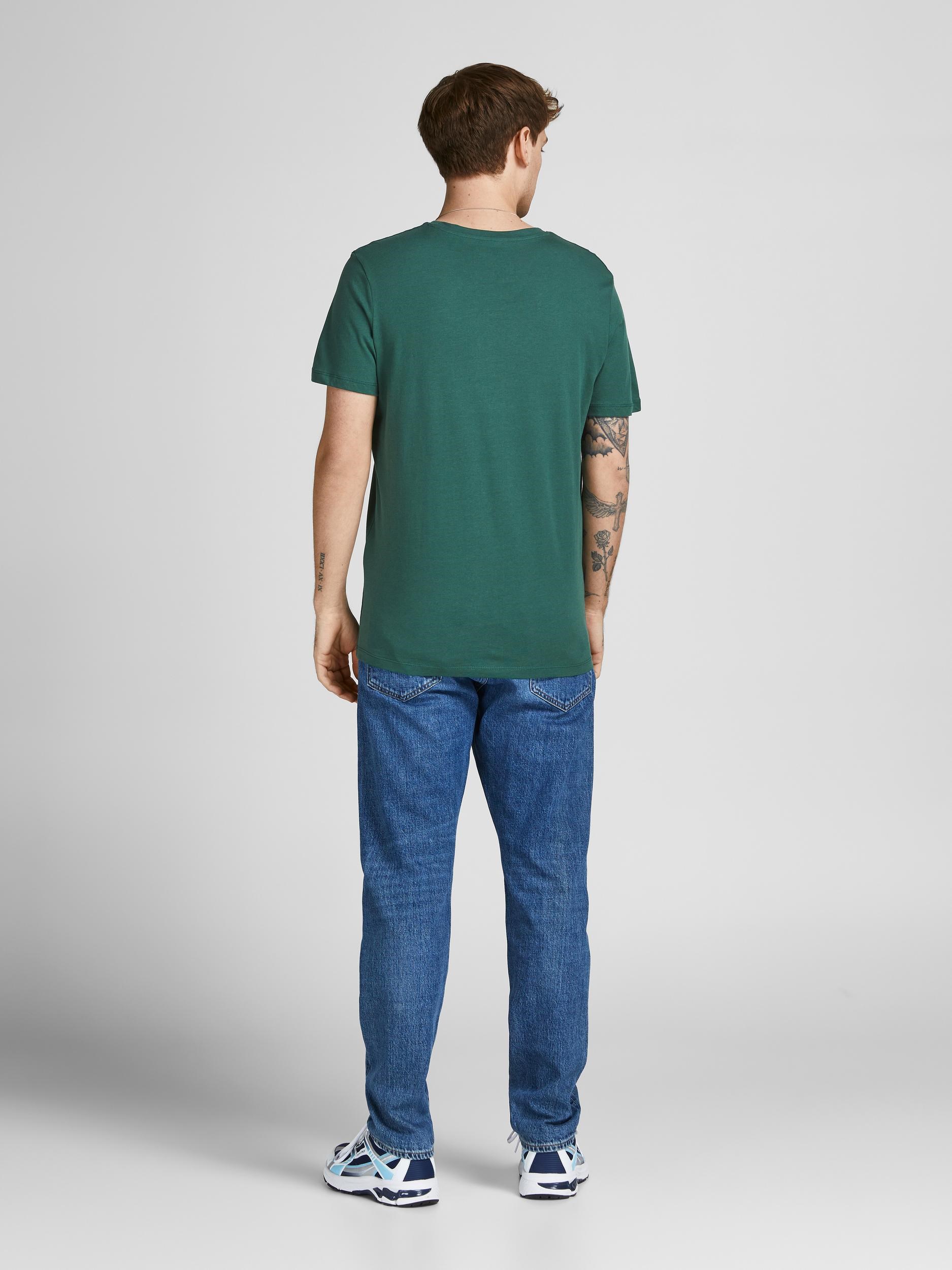 Jack Jones Erkek T-Shirt 12207694 Trekking Green