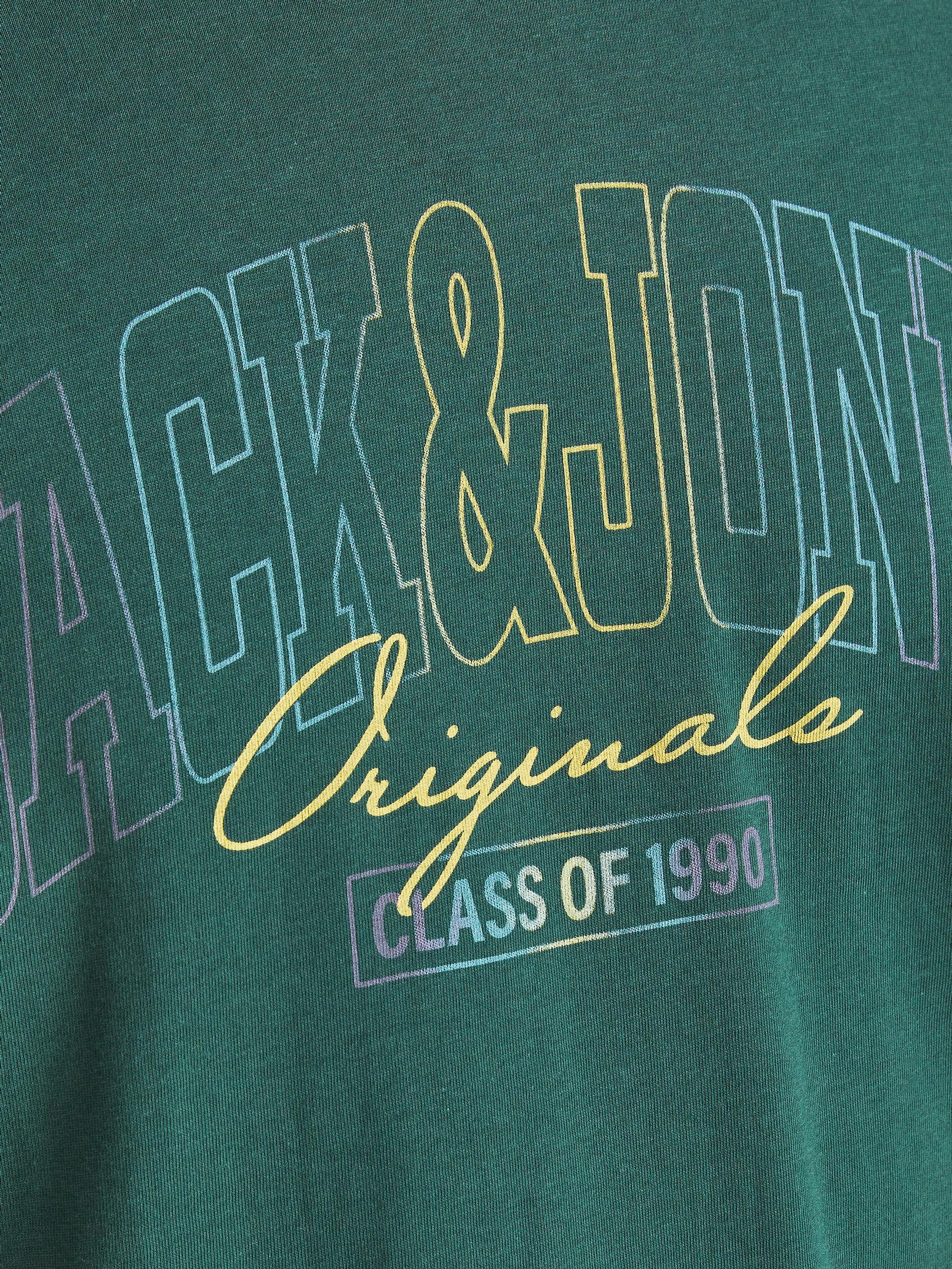 Jack Jones Erkek T-Shirt 12207694 Trekking Green