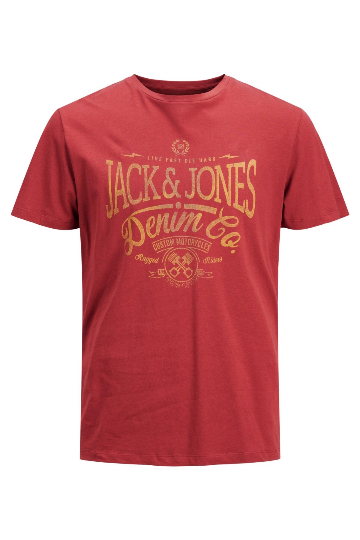 Jack Jones Erkek T-Shirt 12208452 Brick Red
