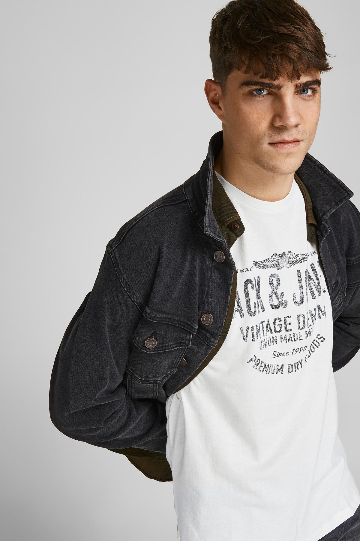 Jack Jones Erkek T-Shirt 12208452 Cloud Dancer