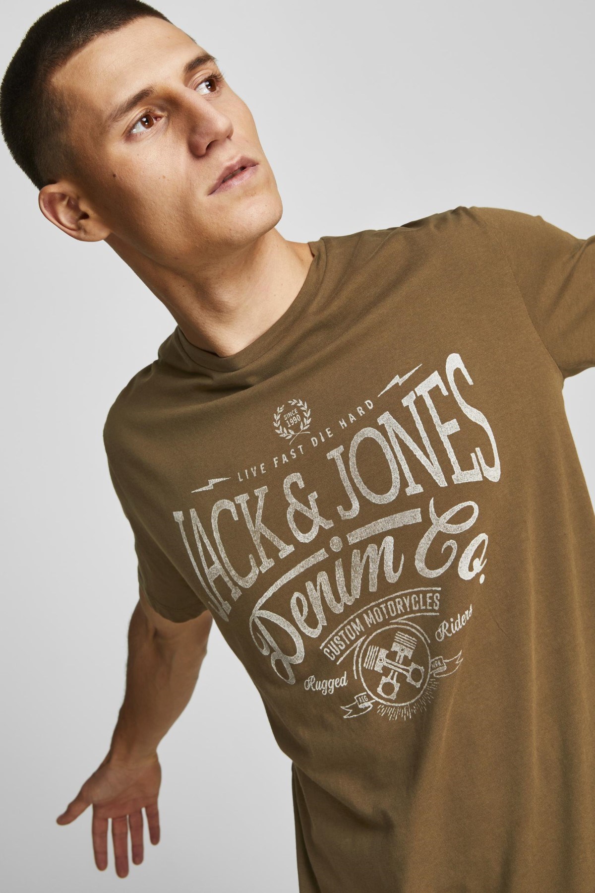Jack Jones Erkek T-Shirt 12208452 Dark Olive