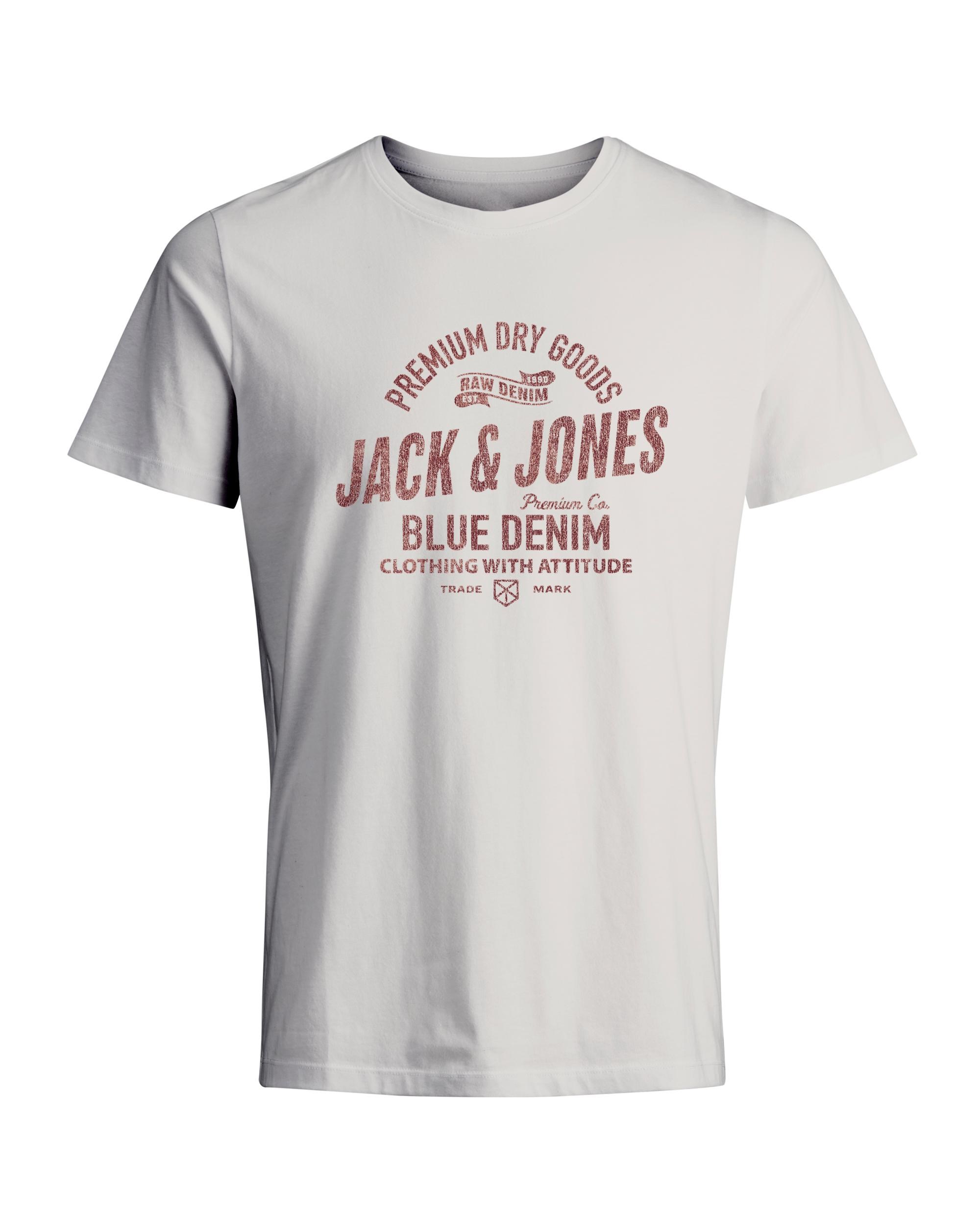 Jack Jones Erkek T-Shirt 12208460 Cloud Dancer