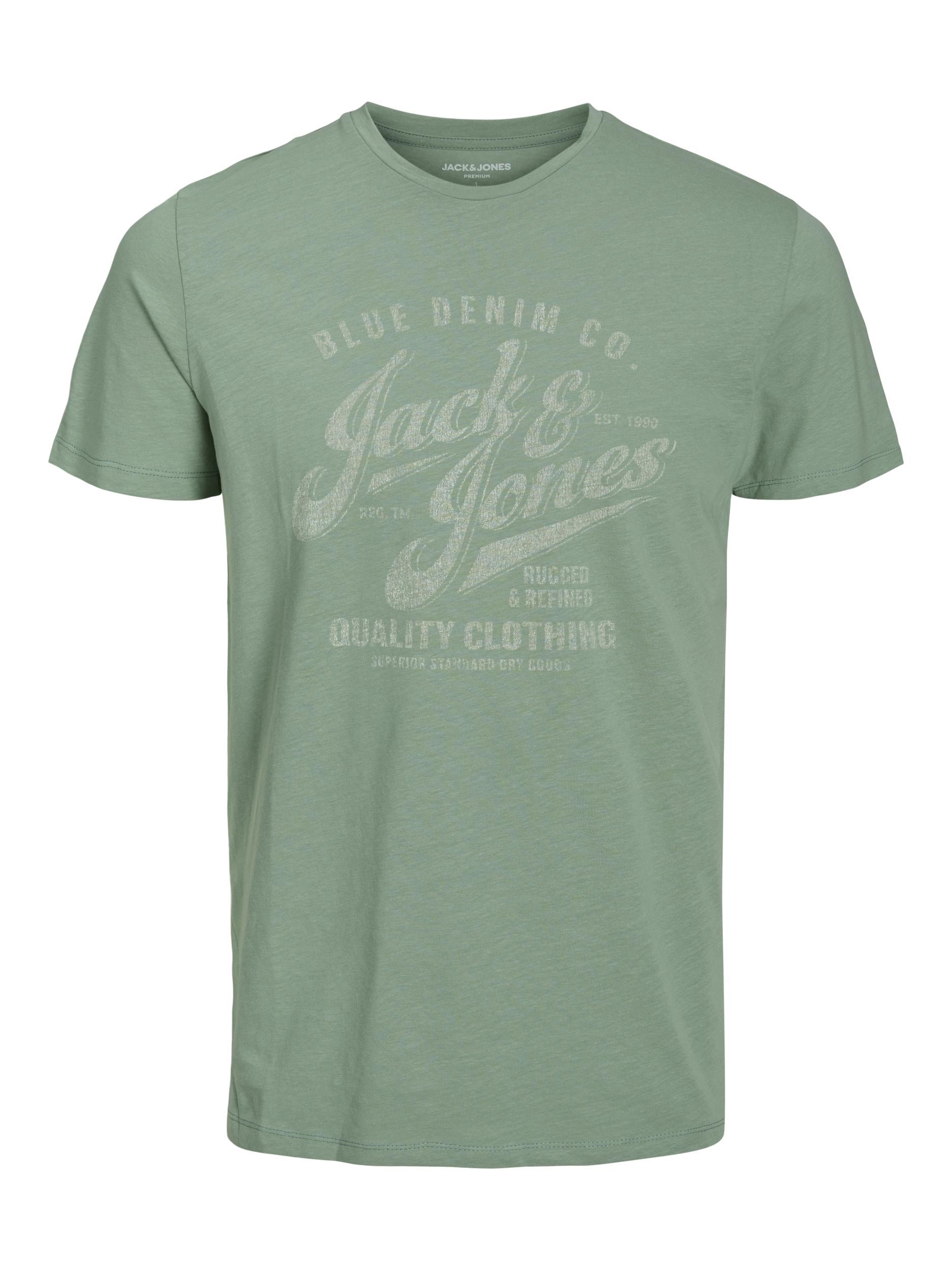 Jack Jones Erkek T-Shirt 12208460 Iceberg Green