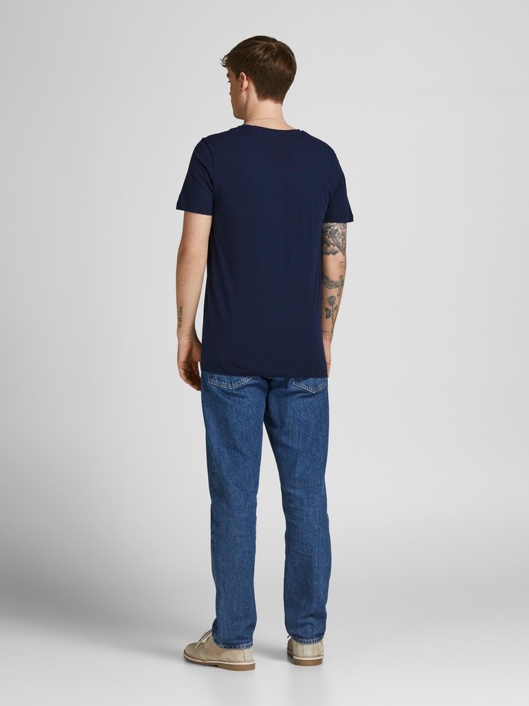Jack Jones Erkek T-Shirt 12208460 Navy Blazer