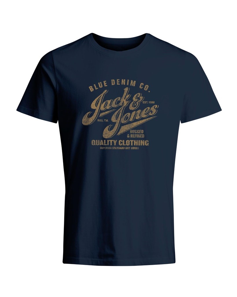 Jack Jones Erkek T-Shirt 12208460 Navy Blazer