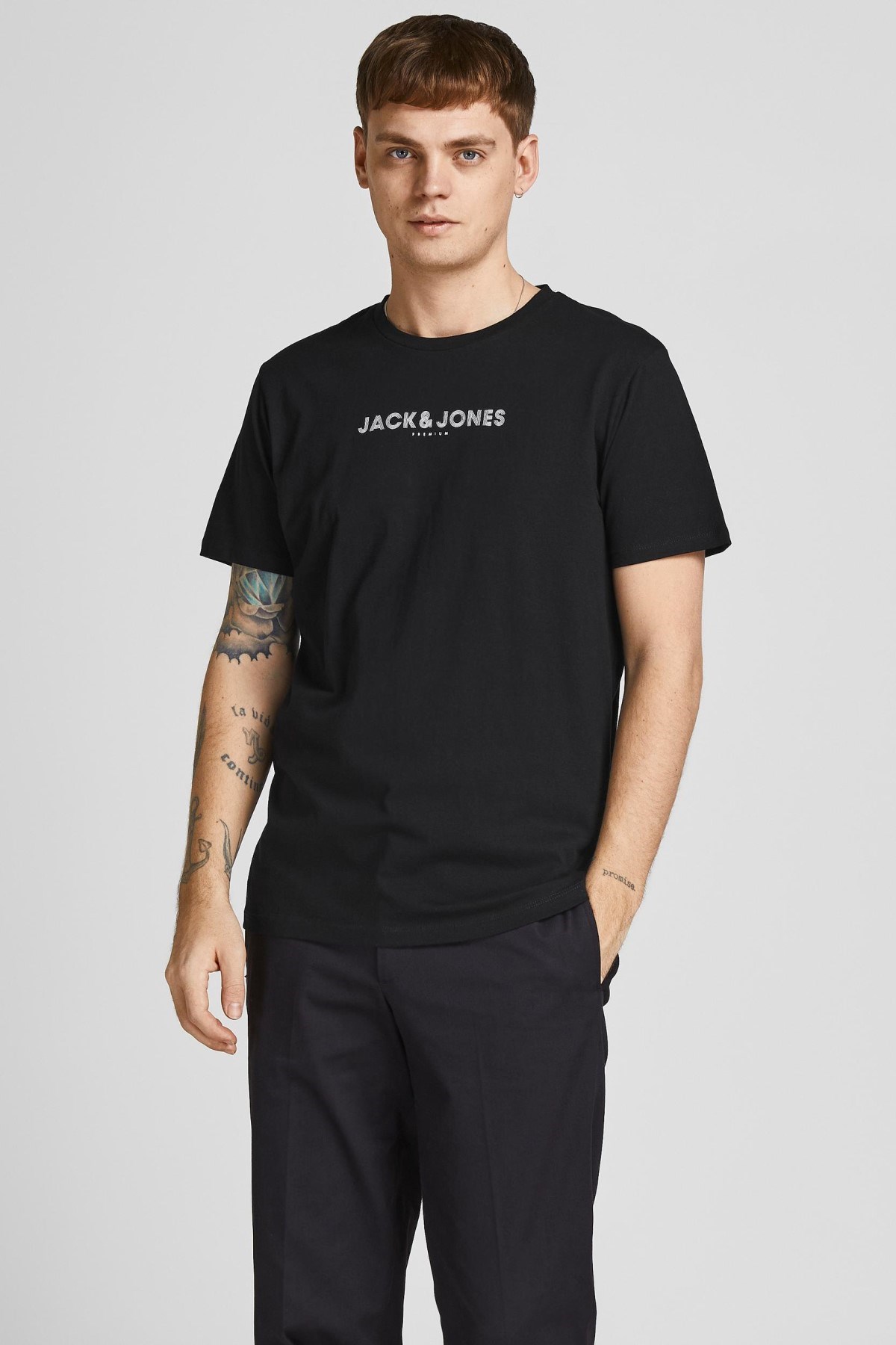 Jack Jones Erkek T-Shirt 12208467 Black