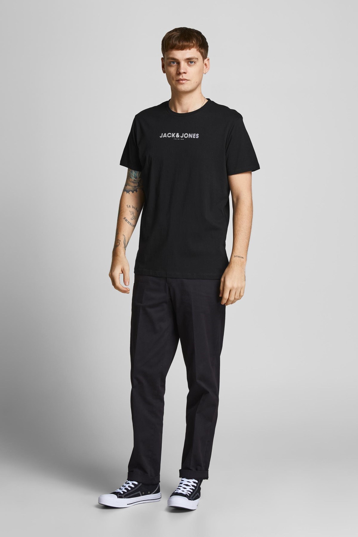 Jack Jones Erkek T-Shirt 12208467 Black