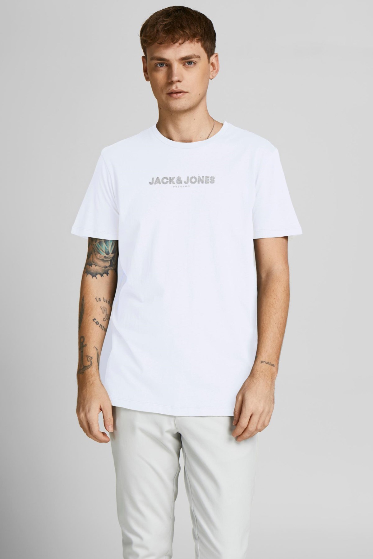 Jack Jones Erkek T-Shirt 12208467 White
