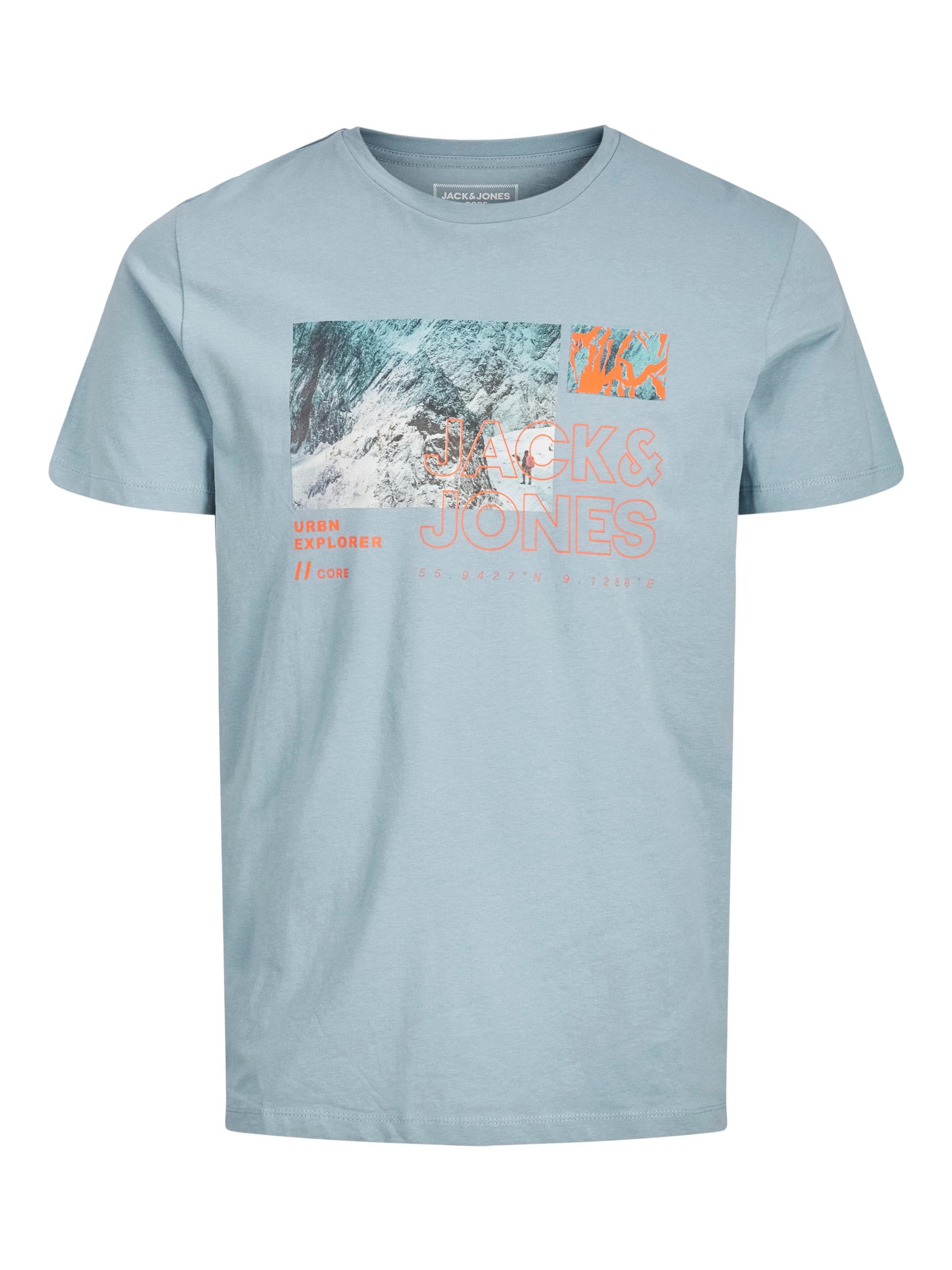 Jack Jones Erkek T-Shirt 12209200 Faded Denim