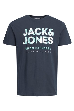 Jack Jones Erkek T-Shirt 12209200 Navy Blazer