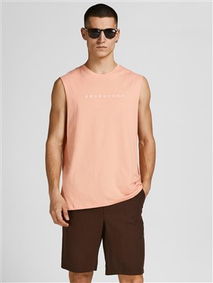 Jack Jones Erkek T-Shirt 12210016 Coral Pink