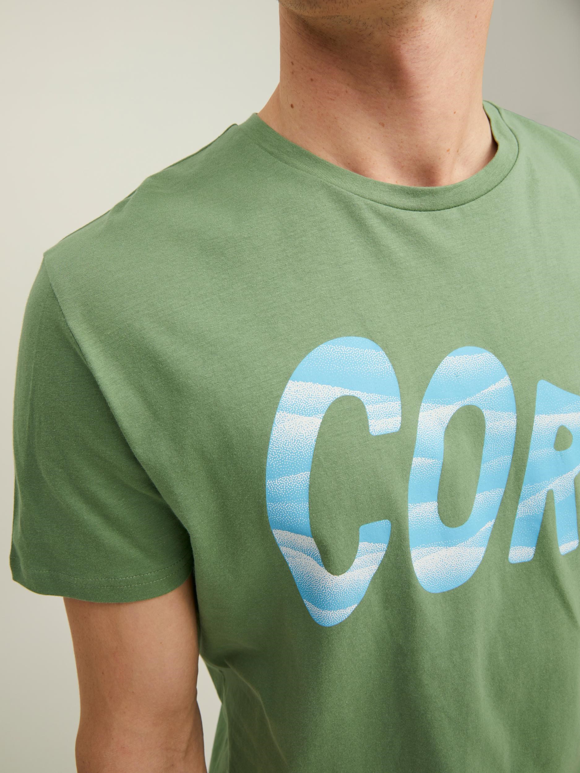 Jack Jones Erkek T-Shirt 12210481 Loden Frost