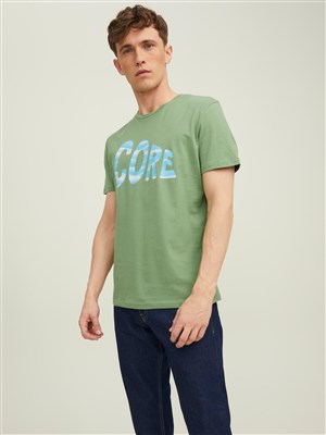 Jack Jones Erkek T-Shirt 12210481 Loden Frost