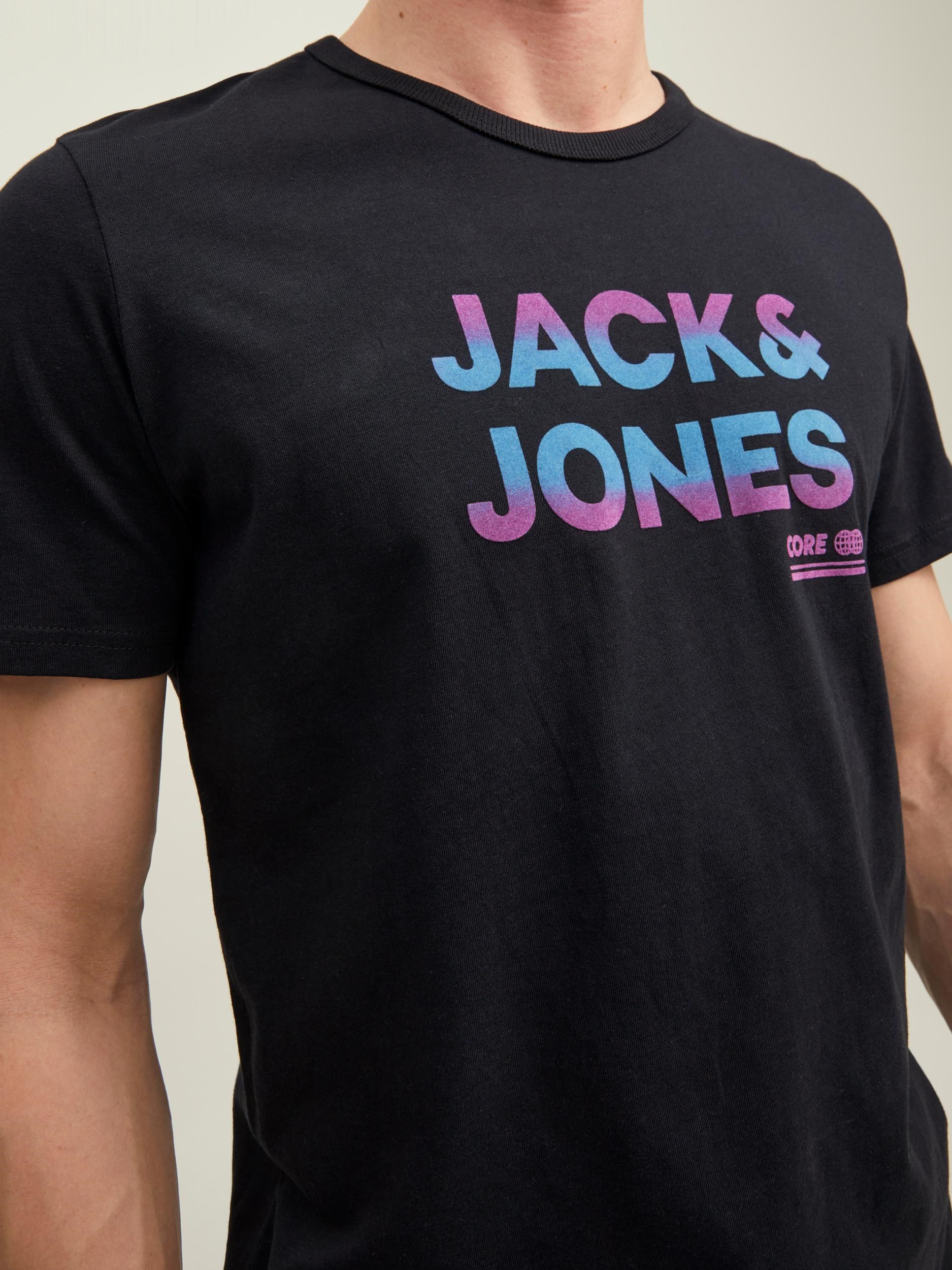 Jack Jones Erkek T-Shirt 12210868 Black