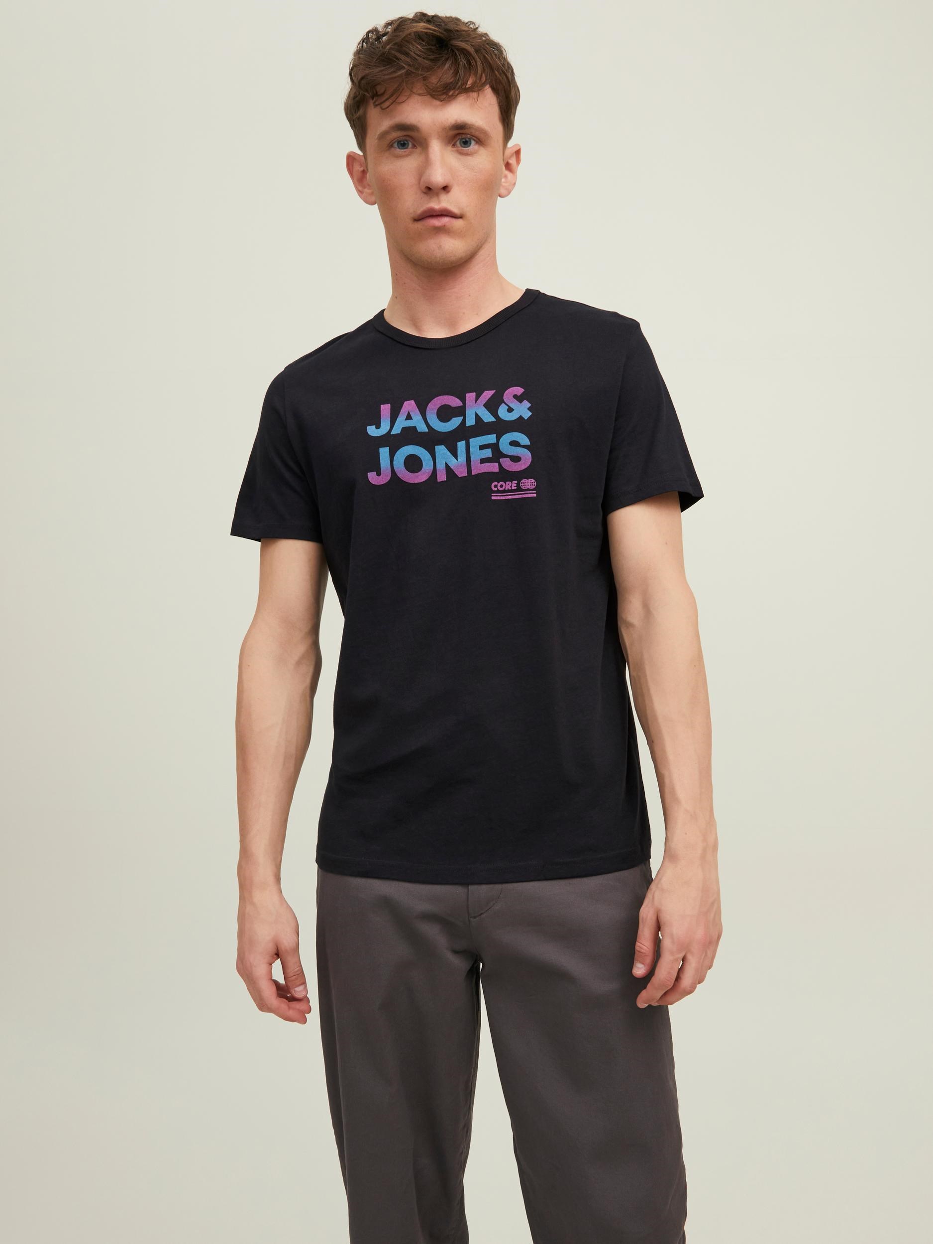 Jack Jones Erkek T-Shirt 12210868 Black