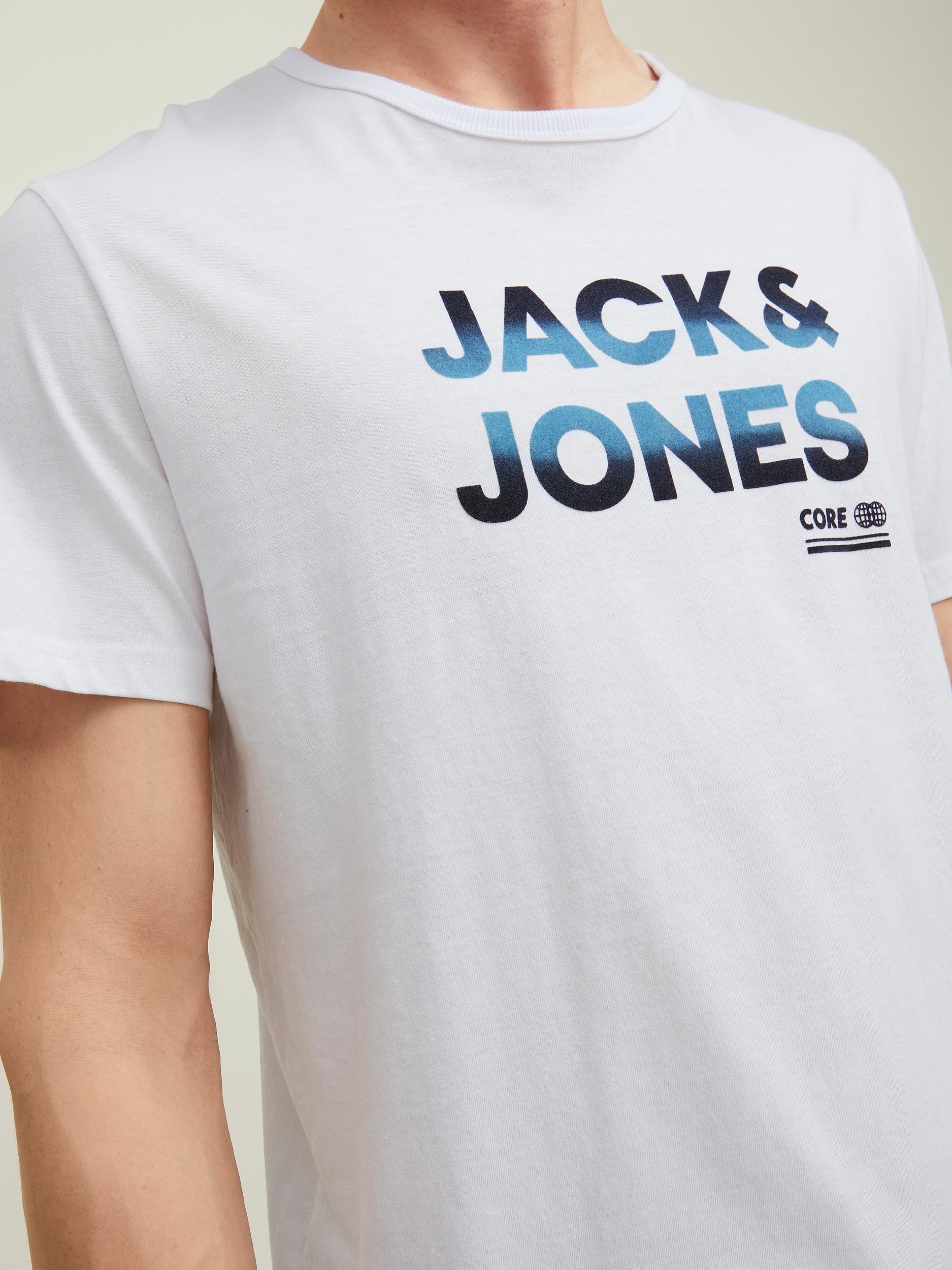 Jack Jones Erkek T-Shirt 12210868 White