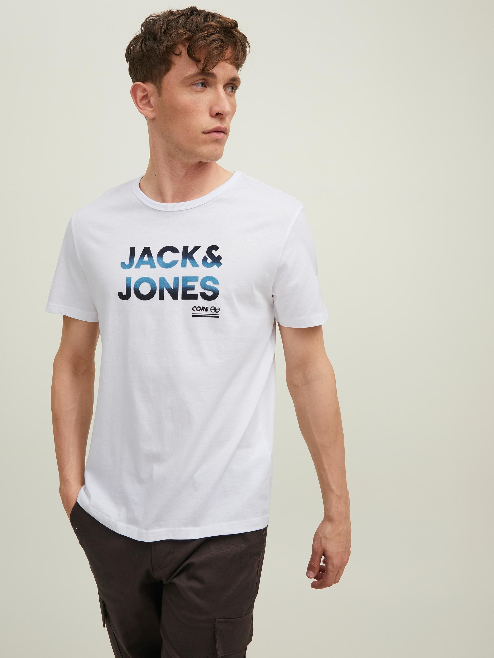 Jack Jones Erkek T-Shirt 12210868 White