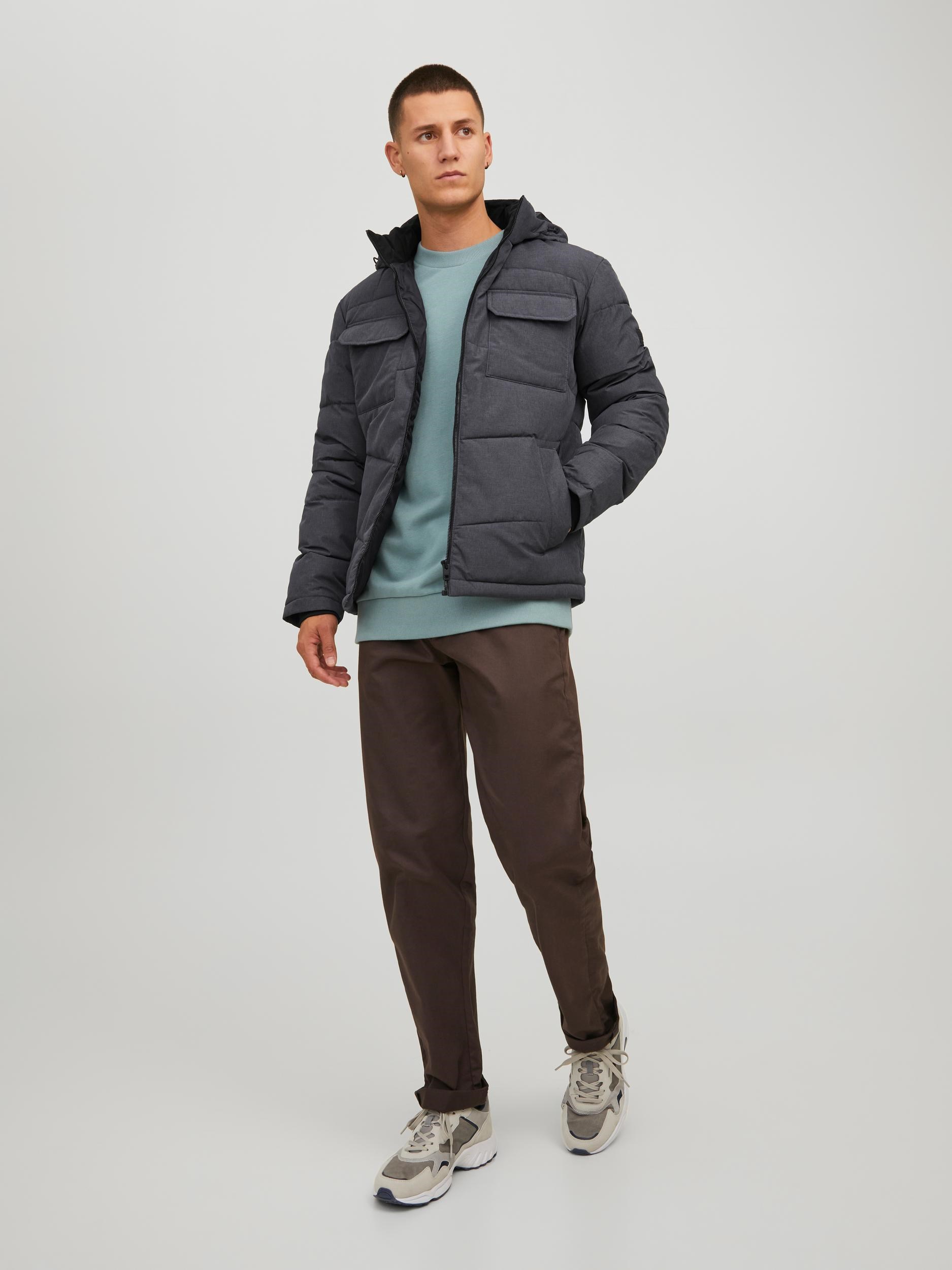 Jack Jones Erkek Ceket 12212233 Dark Grey Melange