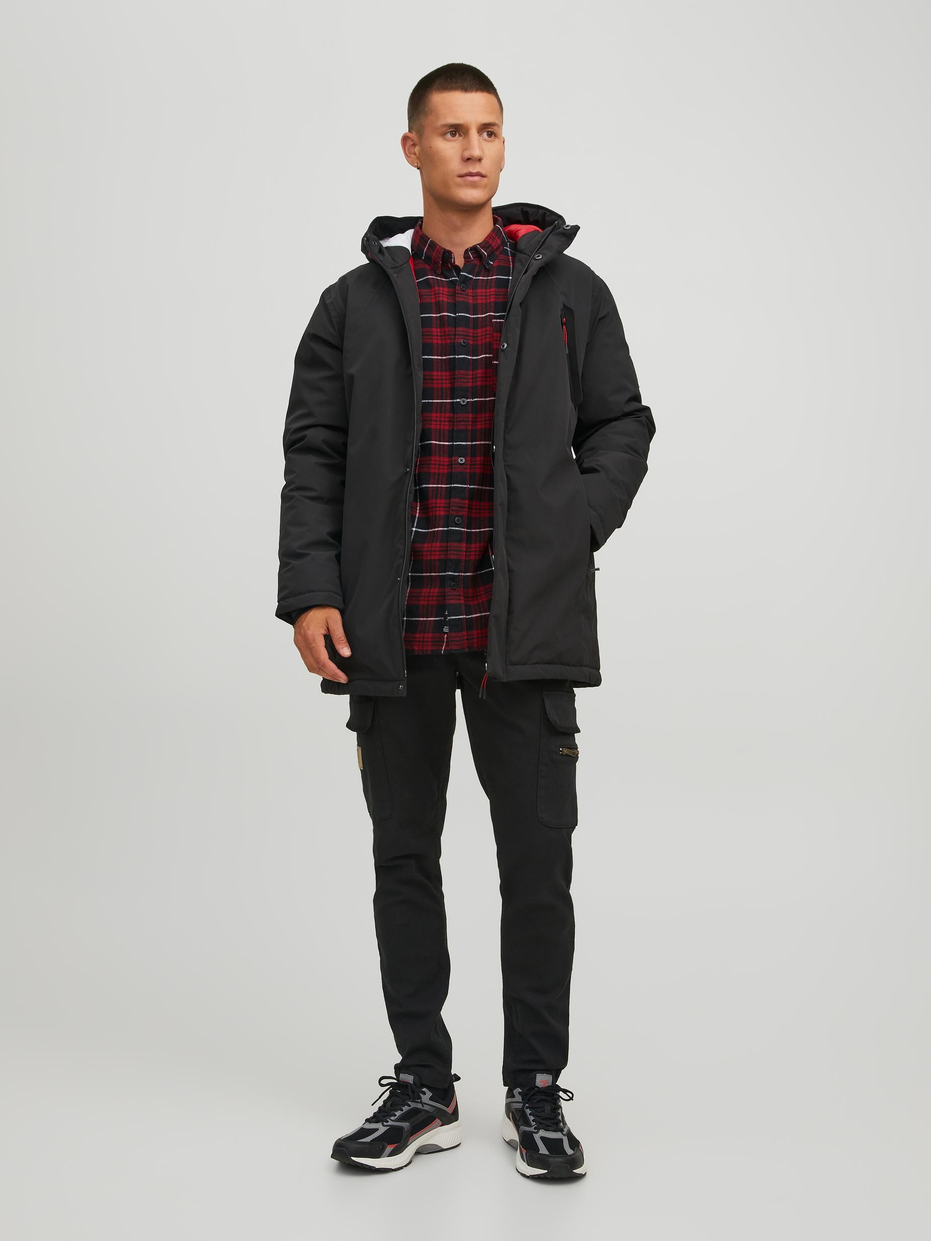 Jack Jones Erkek Parka 12215920 Black