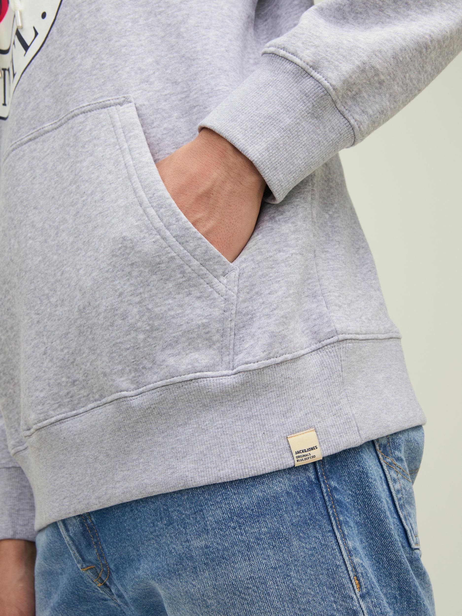 Jack Jones Erkek S-Shirt 12216055 Light Grey Melange