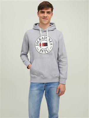 Jack Jones Erkek S-Shirt 12216055 Light Grey Melange