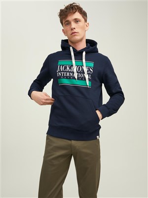 Jack Jones Erkek S-Shirt 12216055 Navy Blazer