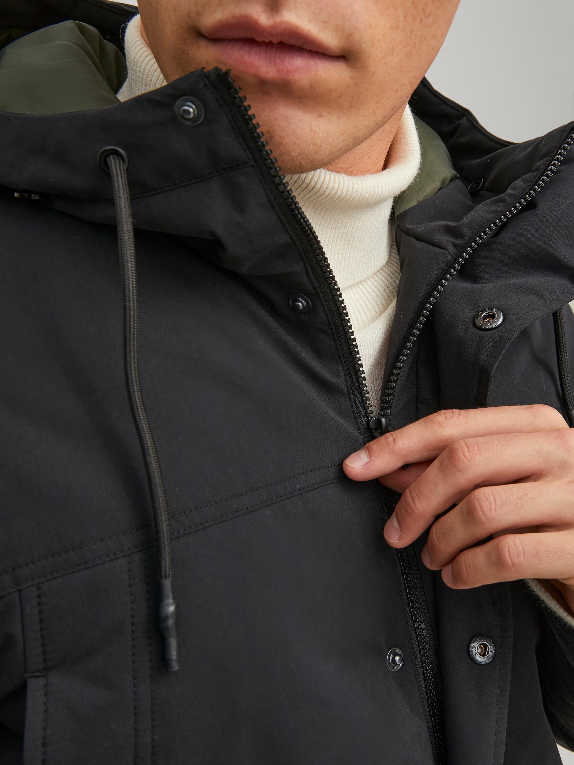 Jack Jones Erkek Parka 12218773 Black