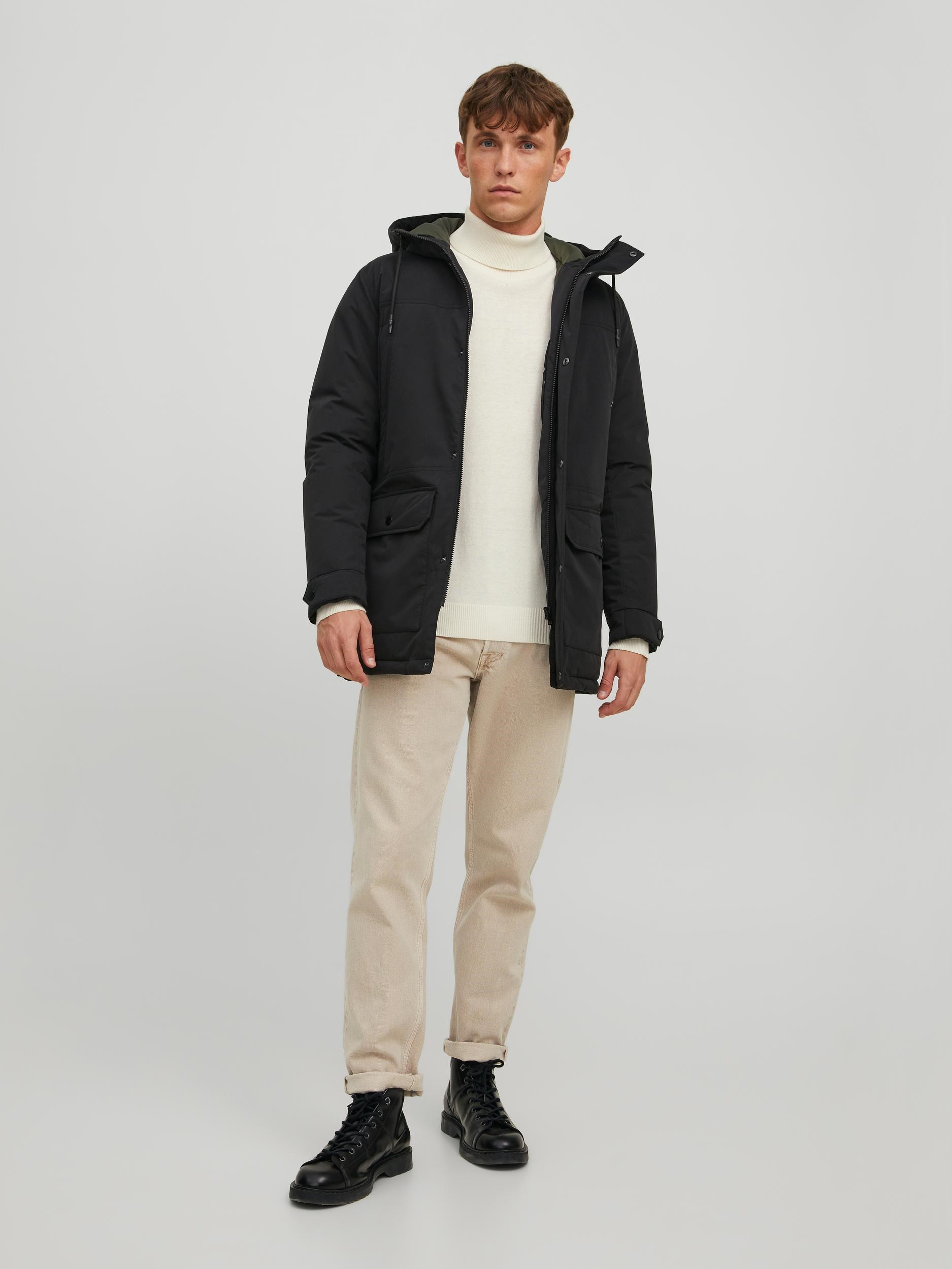 Jack Jones Erkek Parka 12218773 Black