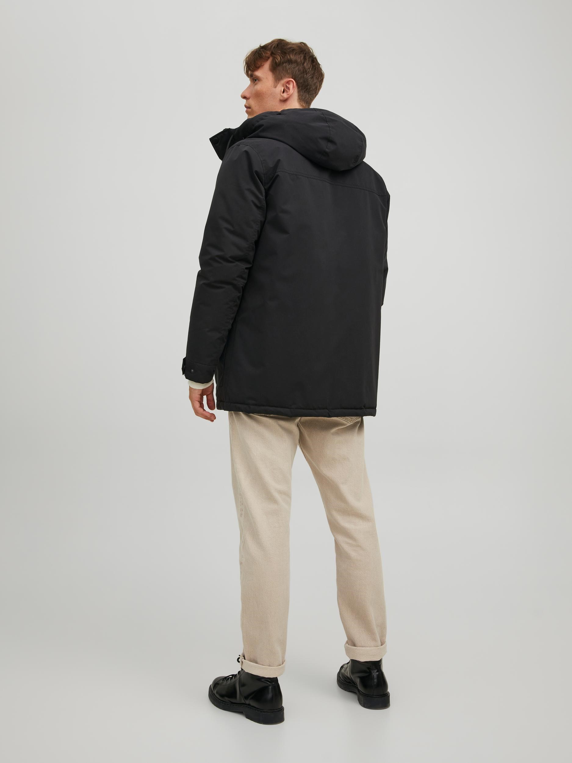 Jack Jones Erkek Parka 12218773 Black