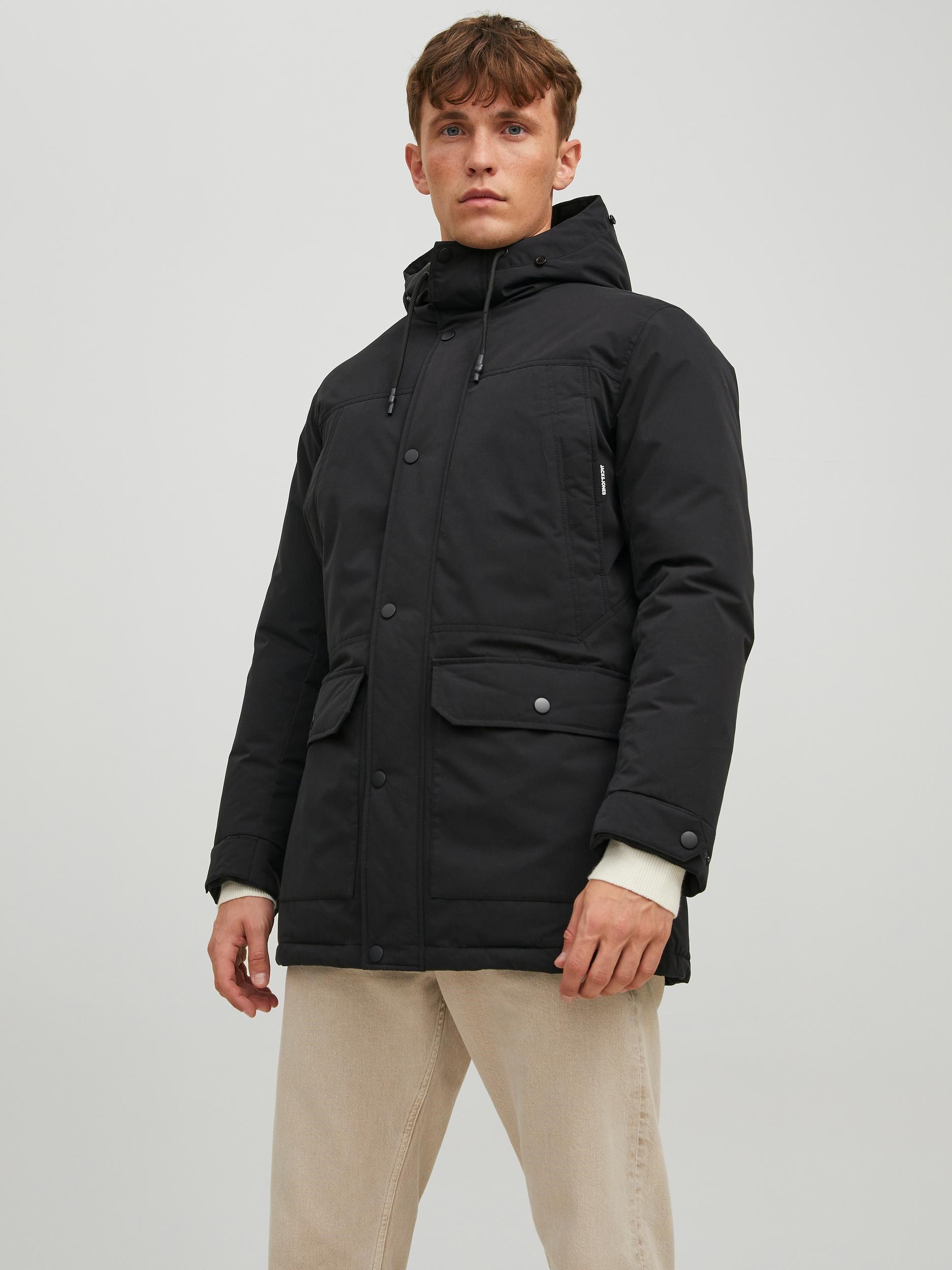 Jack Jones Erkek Parka 12218773 Black